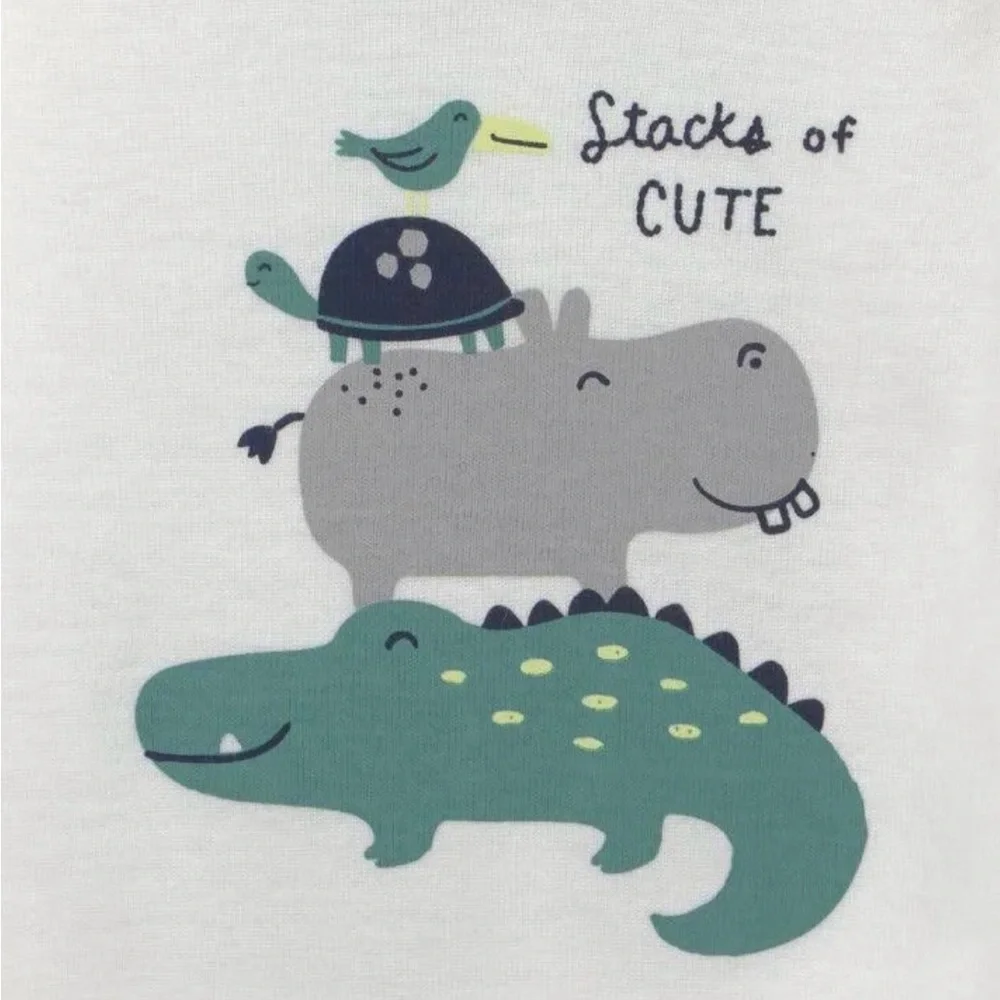 Carter’s 3-Piece Striped Jacket Set Dinosaur Bodysuit Pants | 3M